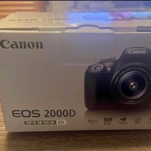 CANON CAMERA DIGITAL 2000D BRAND NEW 24MP FULL HD 64MEMORY GB